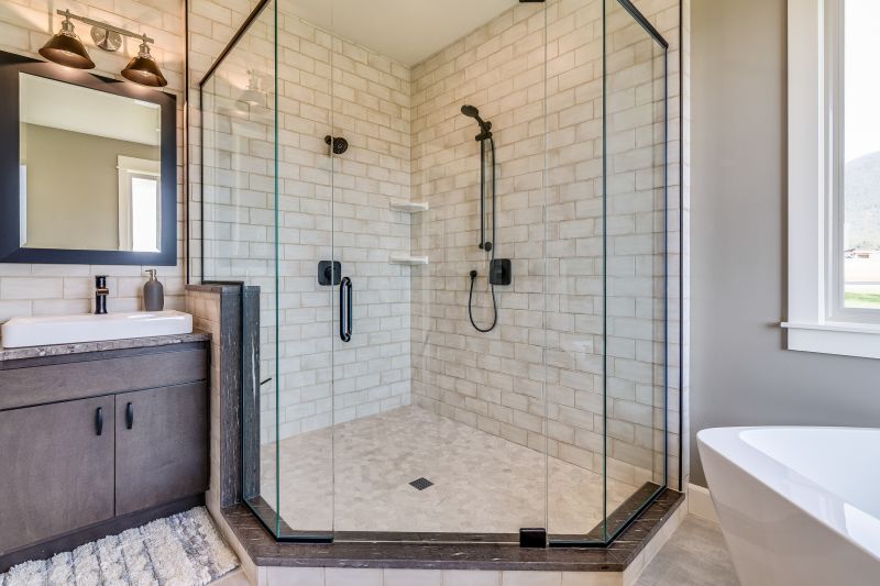 Modern Shower Area with Glass Enclosure